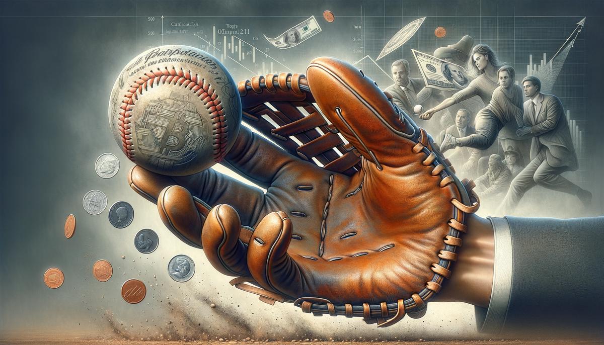 Image of a hand holding a baseball glove, symbolizing catching financial curveballs